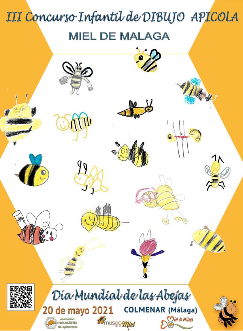cartel dibujo de las abejas 2021
